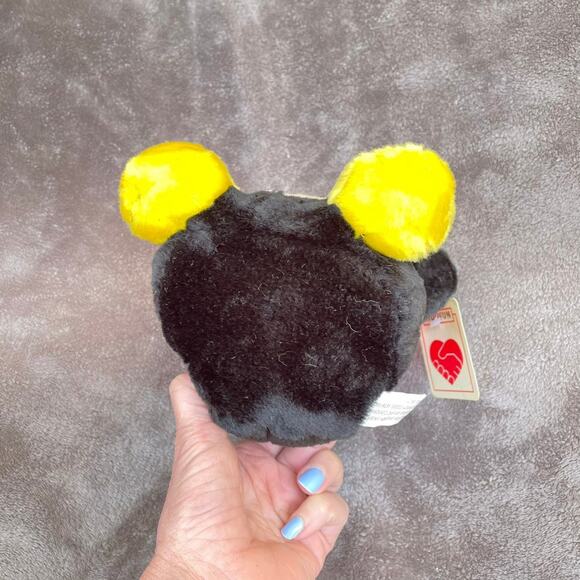 Vintage 90s HugFun Penguin Plush Ear Muffs Bow Tie Stuffed Animal TAGS 9" READ - Picture 4 of 12